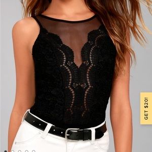 Lulus Black Lace Bodysuit